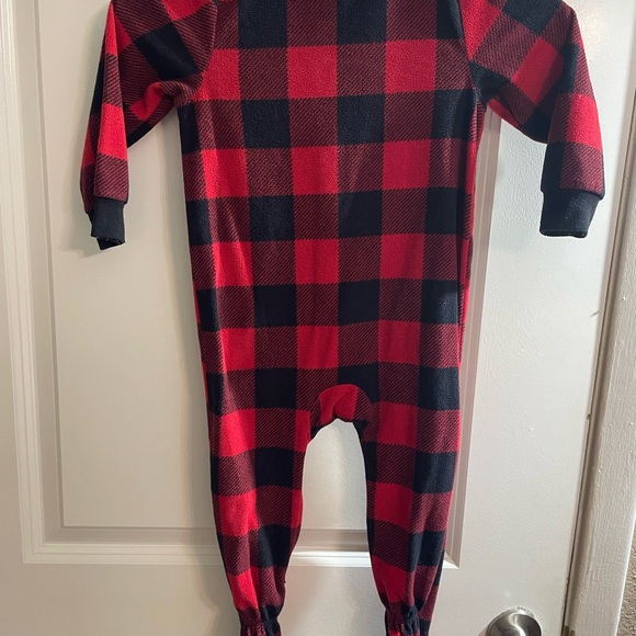 Old Navy Buffalo Check Footed Sleeper - Picture 3 of 3